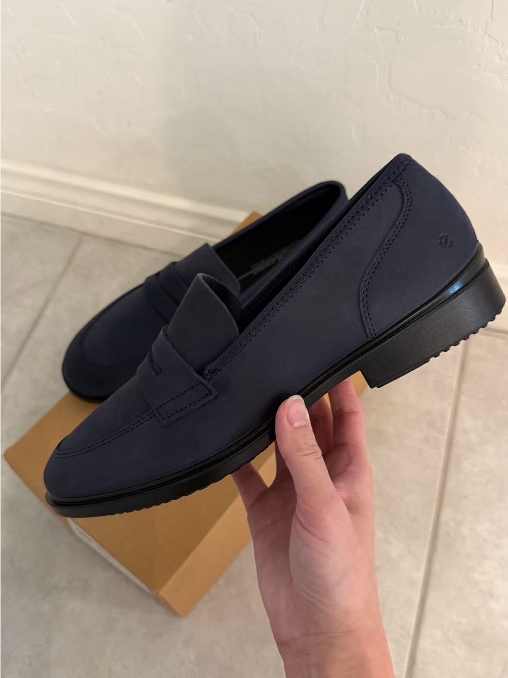 Ecco women's Navy Slip-On Loafers - Picture 4 of 9